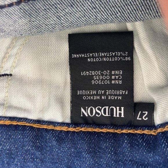 Hudson high rise Zoeey deep cuff straight crop jean size 27 - Picture 14 of 14